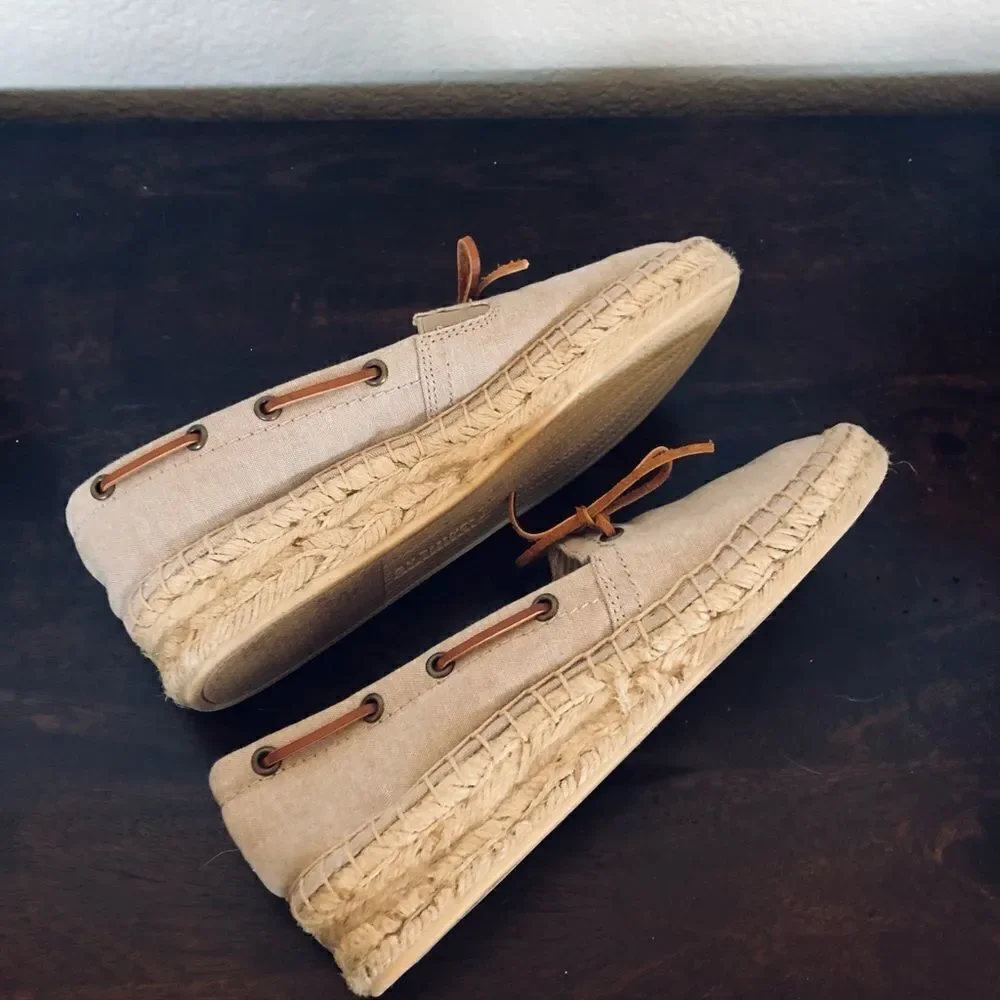 GH Bass & Co Canvas Braided Wedge Espadrilles Shoes 6.5